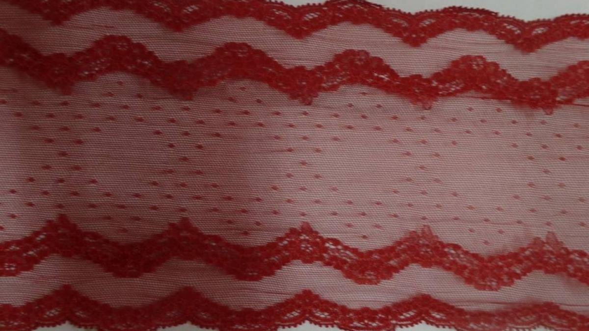 Galon de resille brode rouge bordeaux11