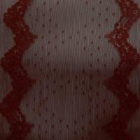 Galon de resille brode rouge bordeaux