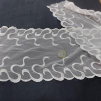 Galon de resille dentelle blanc casse en 16 cm5