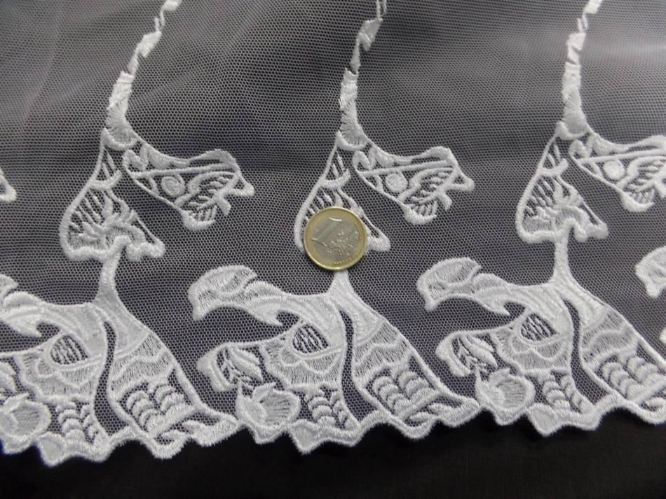 Galon de resille dentelle blanche brode7