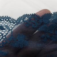 galon de résille dentelle bleu canard en 25cm