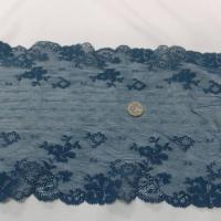Galon de resille dentelle bleu canard en 25cm5