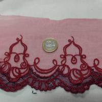 galon de résille dentelle brodé bordeaux en 12cm sur Marseille