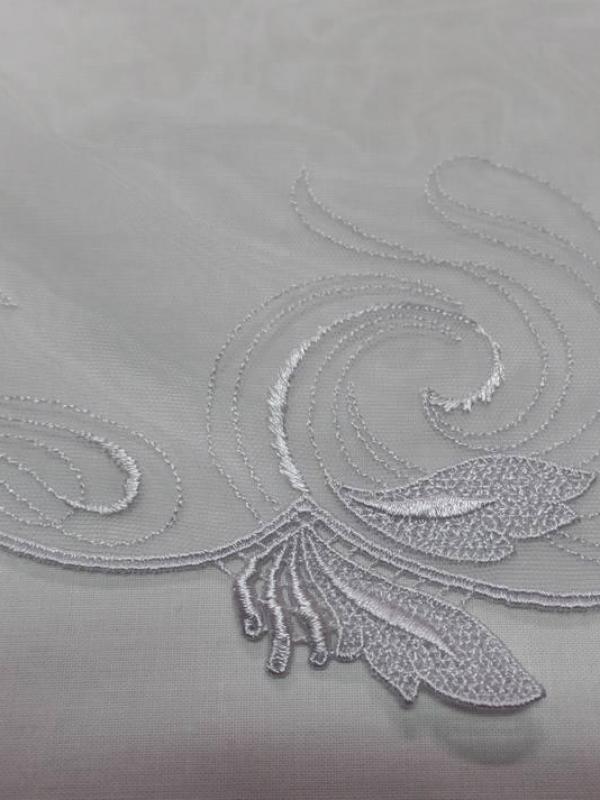 galon de résille dentelle gris clair en 16cm