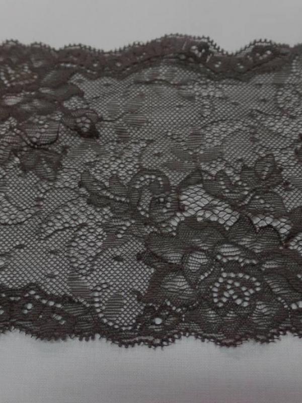 galon de résille dentelle marron en 13 cm