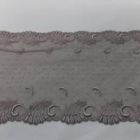 vente de Galon de resille dentelle marron taupe brode en 18cm