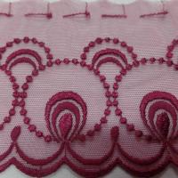 galon de résille dentelle rose en 12cm pas cher