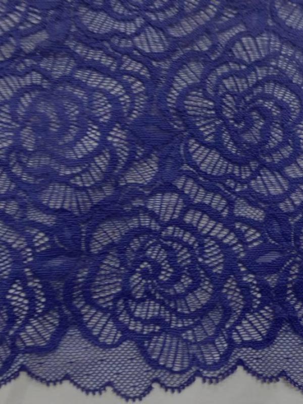 Galon de resille faconne bleu indigo