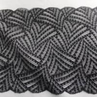 Galon de resille faconne noire en 23 cm