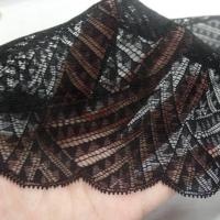 galon de résille façonné noire en 23 cm