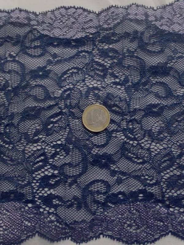 galon de résille façonné ton bleu foncé en 20 cm