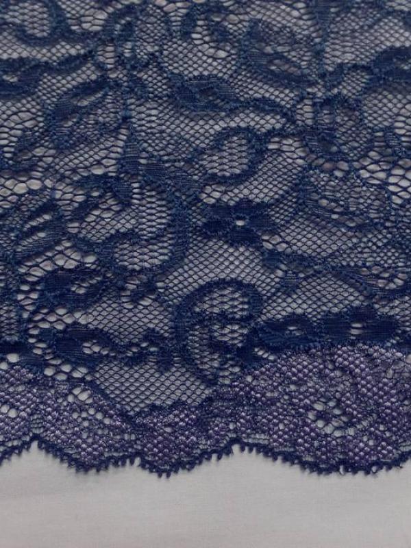 galon de résille façonné ton bleu foncé en 20 cm