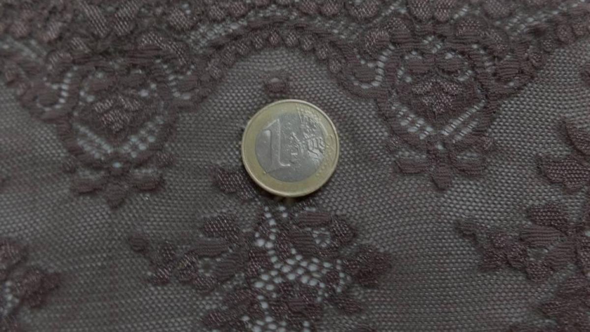 galon de résille façonné ton marron en 16cm