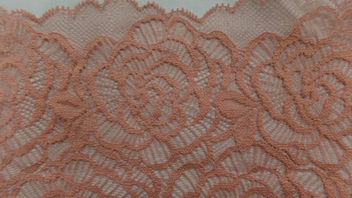 vente de galon de résille façonné ton rose saumon en 22cm pas cher