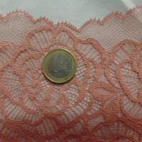 vente de galon de résille façonné ton rose saumon en 22cm