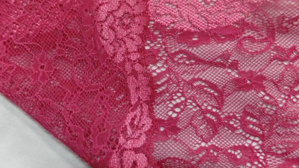 galon de résille façonné ton sorbet framboise en 15cm