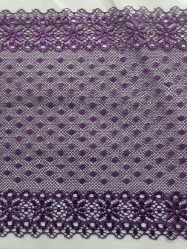 Galon de resille faconne ton violet en 16 cm