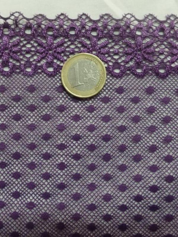 Galon de resille faconne ton violet en 16 cm