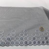 galon de resille gris foncé brodé lurex métal en 22cm en ligne