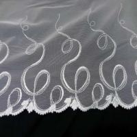 Galon de resille lycra blanche brode