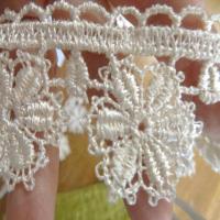 Galon macrame blanc casse en 4cm