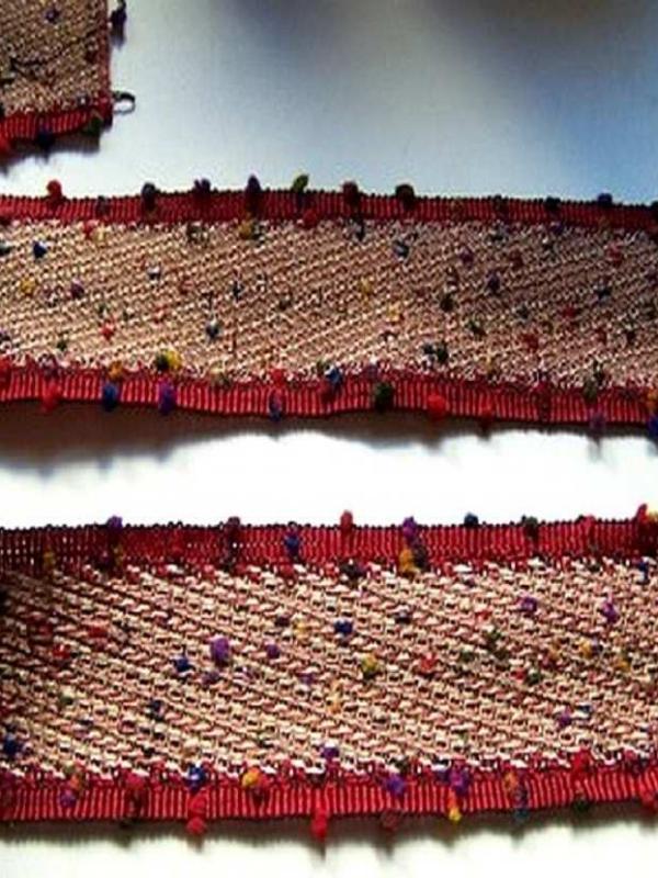Galon tweed fantaisie bordeaux
