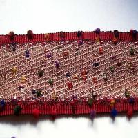 Galon tweed fantaisie bordeaux1