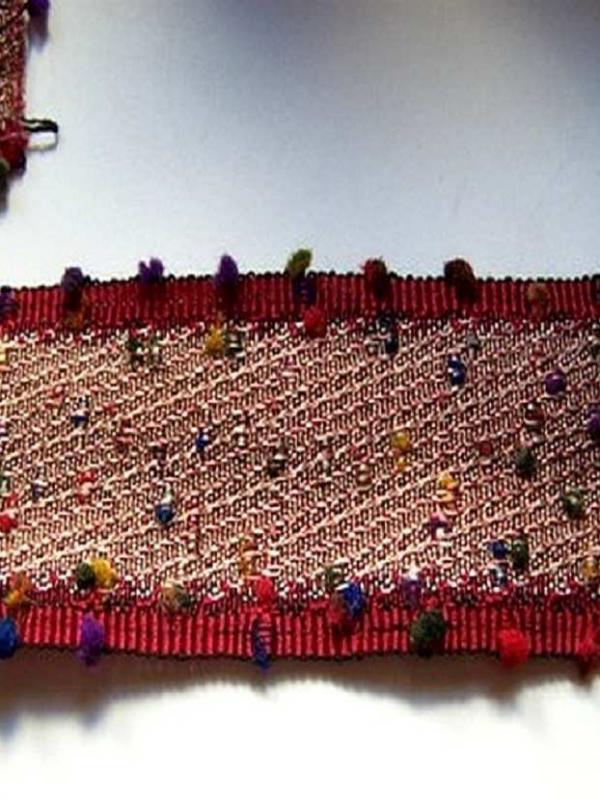 Galon tweed fantaisie bordeaux