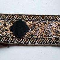 Galon type ancienne ton beige dore noir