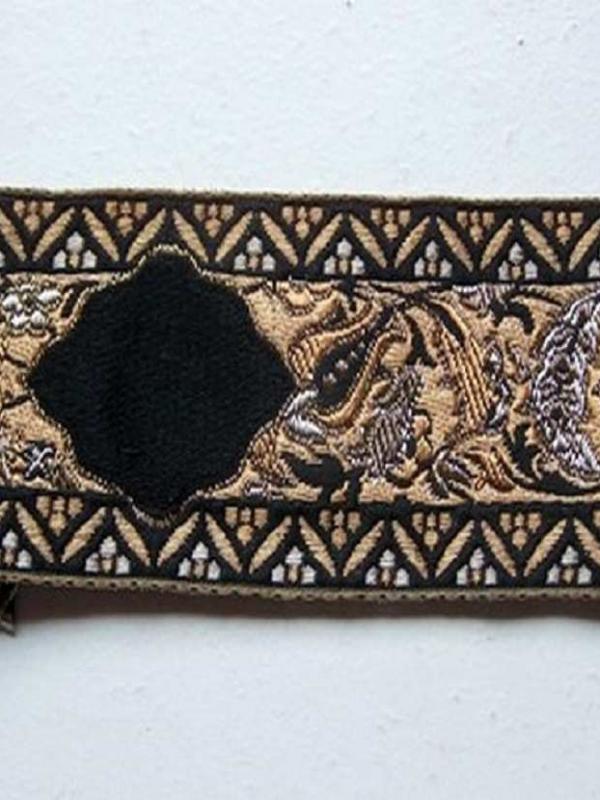 Galon type ancienne ton beige dore noir