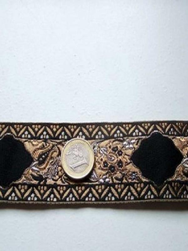 Galon type ancienne ton beige dore noir