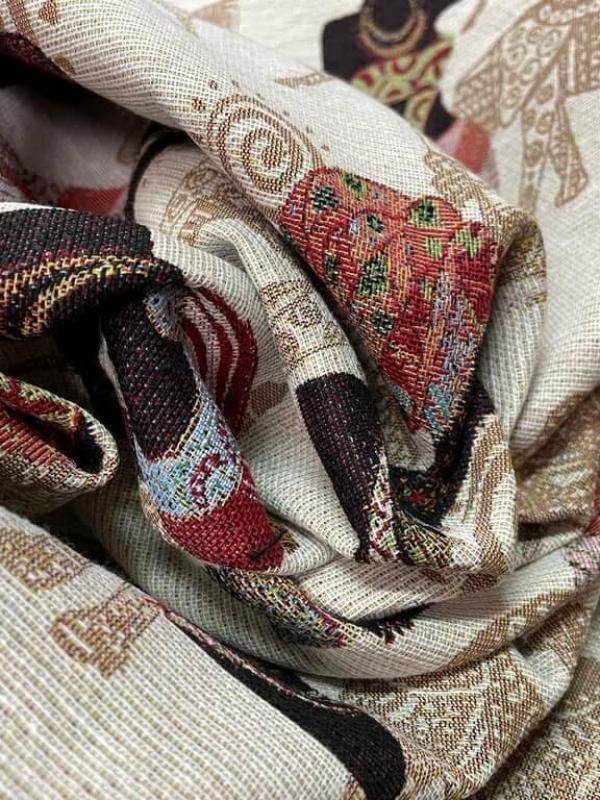 Gobelin jacquard femme africaine