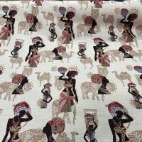 Gobelin jacquard femme africaine