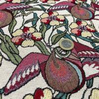Gobelin jacquard fleurs oiseaux1