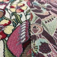 Gobelin jacquard fleurs oiseaux2
