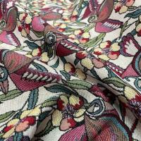 Gobelin jacquard fleurs oiseaux3