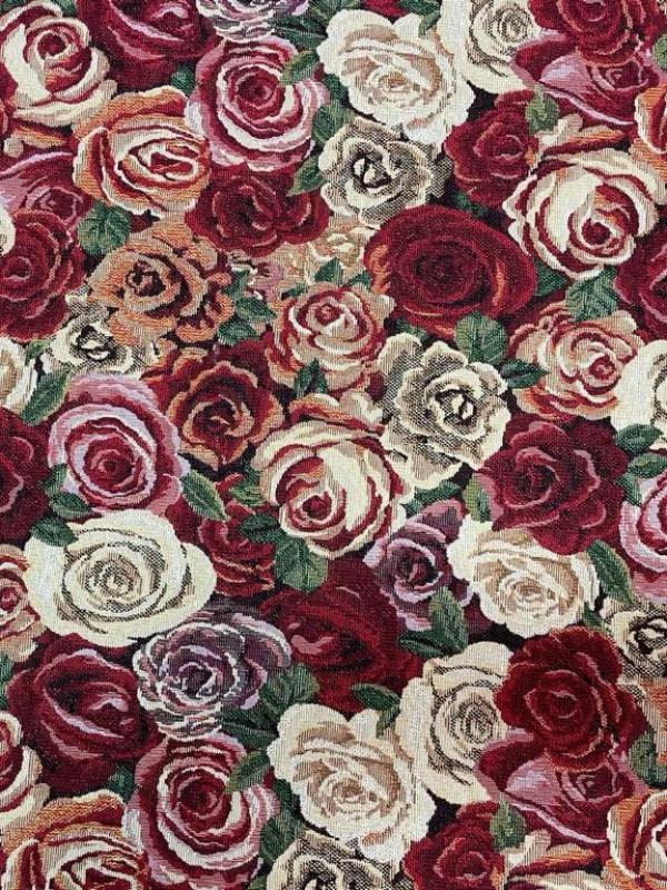 Gobelin jacquard motifs roses