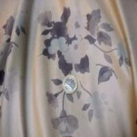 Imitation daim ton beige imprime fleurs6