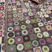 tissu Jacquard d ameublement motifs rond multicolore