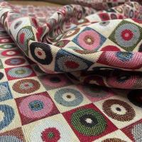 vente tissu Jacquard d ameublement motifs rond multicolore