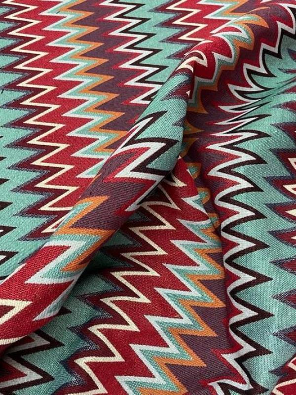 tissu Jacquard d ameublement motifs zigzag