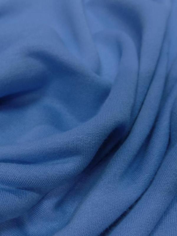 Jersey bien epais bleu en 2m de large