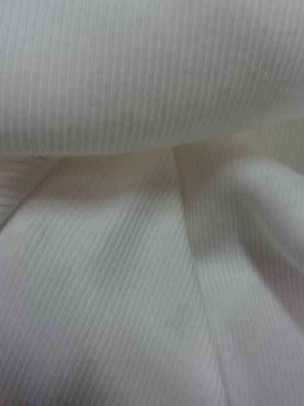 Jersey coton a cotes blanc