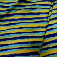 Jersey coton a fine cotes ton jaune bleu0