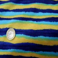 Jersey coton a fine cotes ton jaune bleu2