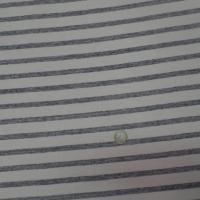 jersey coton blanc a rayures gris chiné en 1.45 m de large
