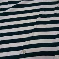 Jersey coton blanc casse raye vert