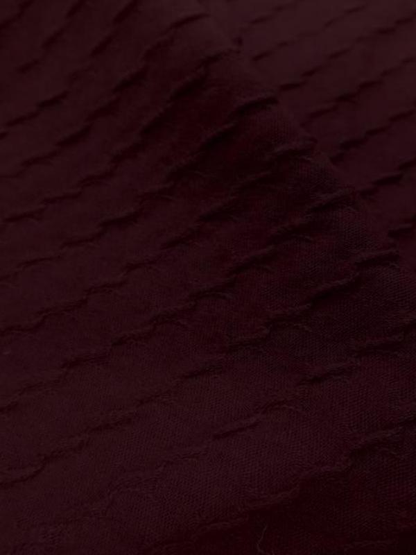 Jersey coton faconne bordeaux