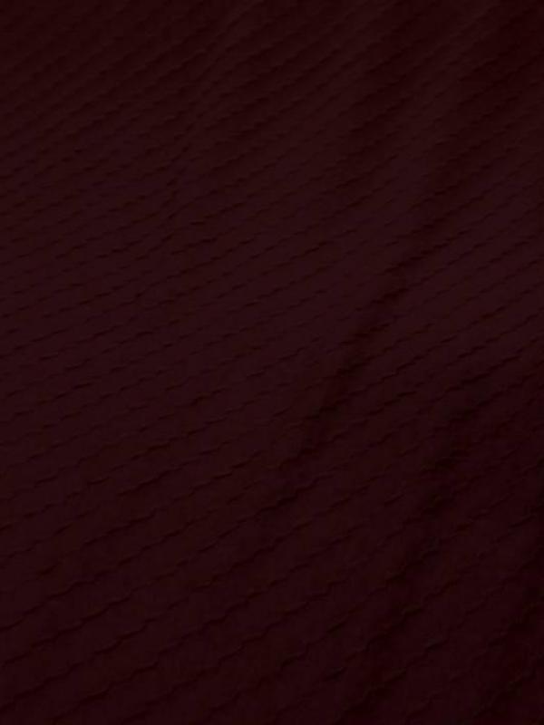 Jersey coton faconne bordeaux