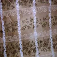 Jersey coton imprime avec rajout de rubans